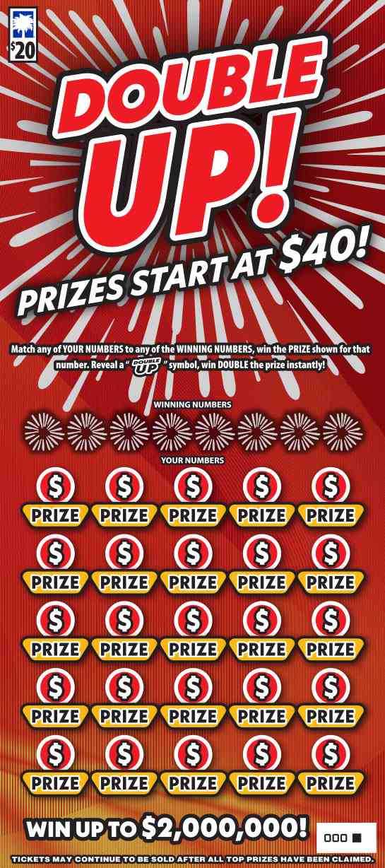Double Up! scratchcard - game number #1641 - front
