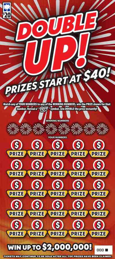 Double Up! scratchcard - game number #1641 - front