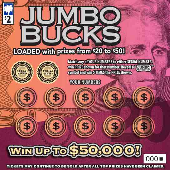 Jumbo Bucks scratchcard - game number #1577 - front