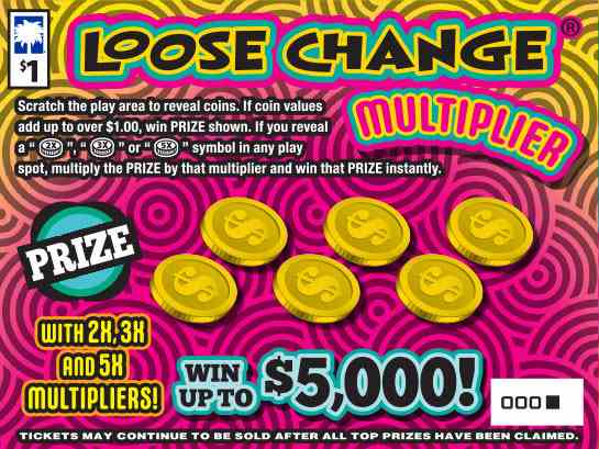 Loose Change Multiplier scratchcard - game number #1654 - front