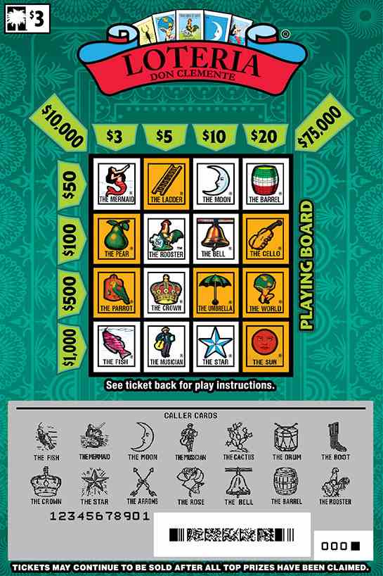 Loteria scratchcard - game number #1610 - front-scratched