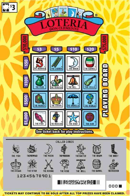 Loteria scratchcard - game number #1657 - front-scratched