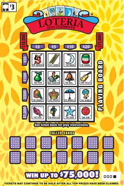 Loteria scratchcard - game number #1657 - front