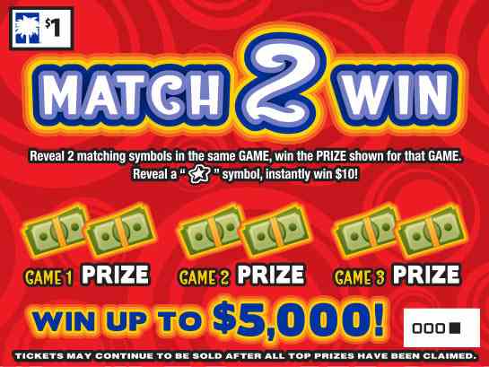 Match 2 Win scratchcard - game number #1646 - front