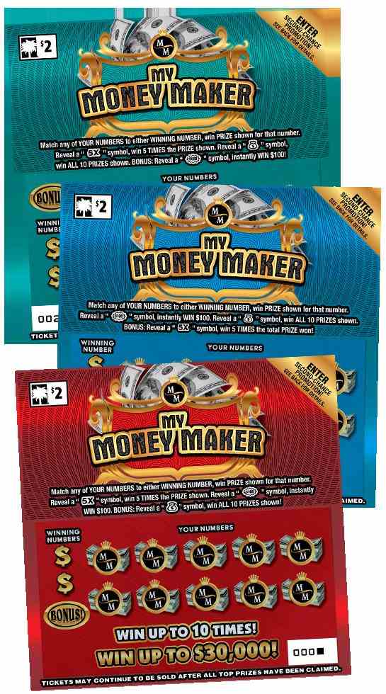My Money Maker scratchcard - game number #1636 - front