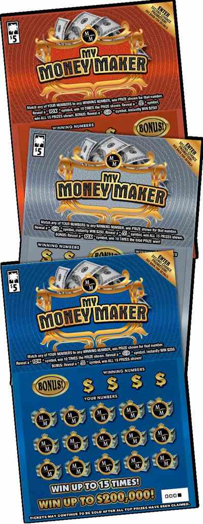 My Money Maker scratchcard - game number #1637 - front
