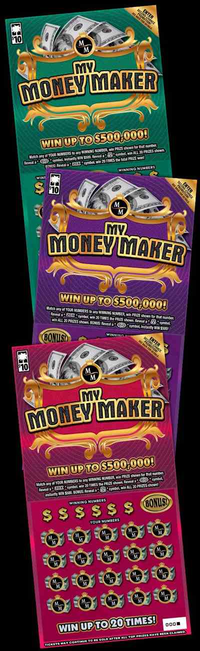 My Money Maker scratchcard - game number #1638 - front