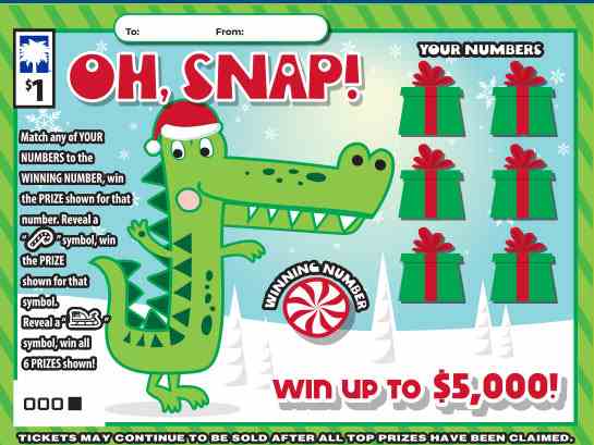 Oh, Snap! scratchcard - game number #1642 - front
