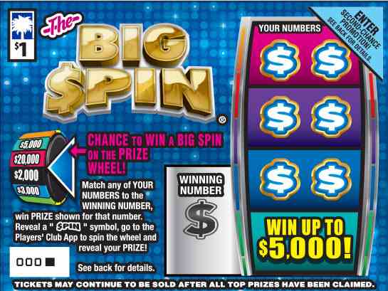 The Big $Pin scratchcard - game number #1588 - front