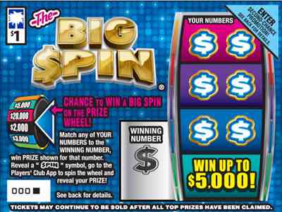 The Big $Pin scratchcard - game number #1588 - front