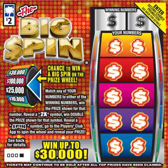 The Big $Pin scratchcard - game number #1589 - front