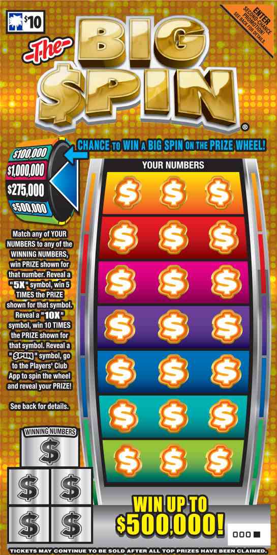 The Big $Pin scratchcard - game number #1591 - front