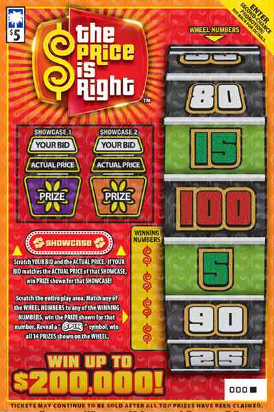 The Price Is Right scratchcard - game number #1688 - front