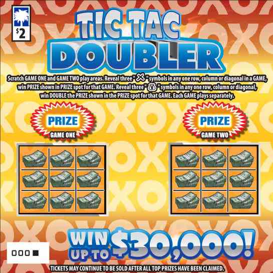 Tic Tac Doubler scratchcard - game number #1675 - front