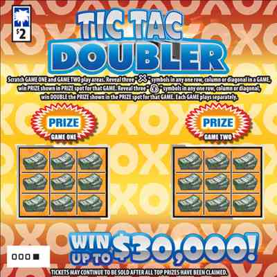 Tic Tac Doubler scratchcard - game number #1675 - front