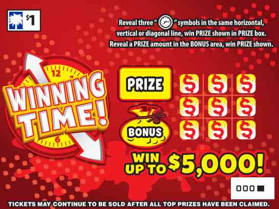 Winning Time! scratchcard - game number #1580 - front