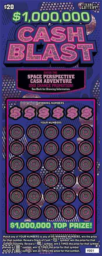 $1,000,000 Cash Blast scratchcard - game number #2514 - front