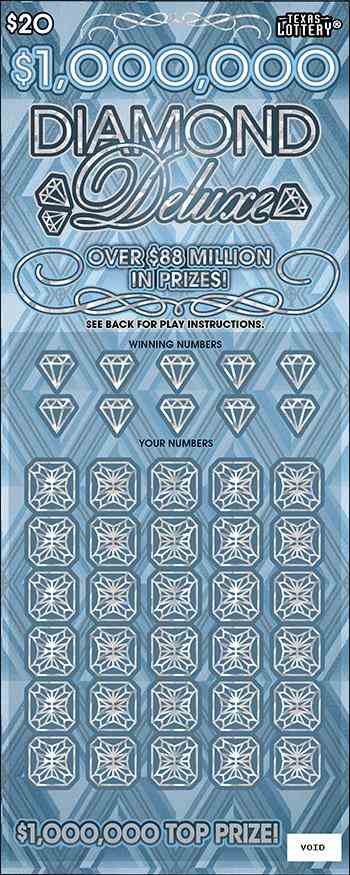 $1,000,000 Diamond Deluxe scratchcard - game number #2782 - front
