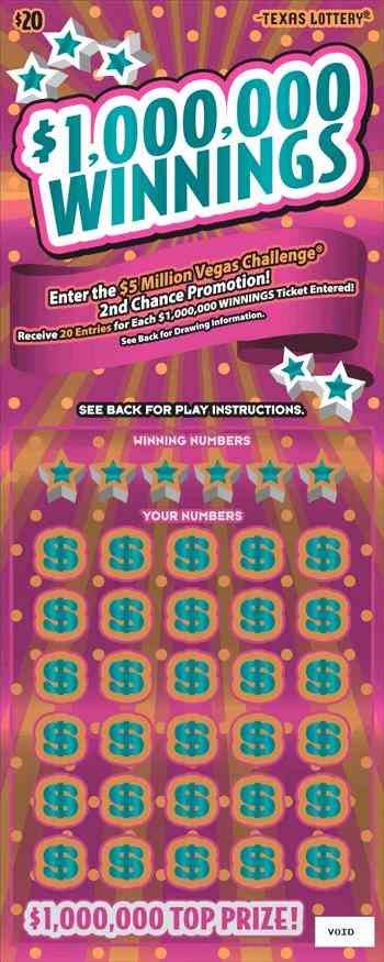 $1,000,000 Winnings scratchcard - game number #2522 - front