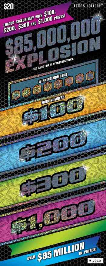 $85,000,000 Explosion scratchcard - game number #2535 - front