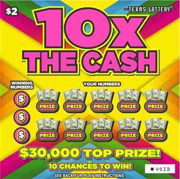 10X The Cash scratchcard - game number #2322 - front