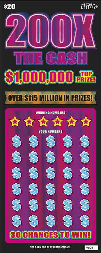 200X The Cash scratchcard - game number #2613 - front
