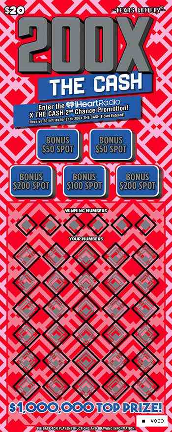 200X The Cash scratchcard - game number #2714 - front