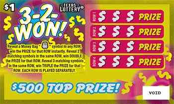 3-2 Won! scratchcard - game number #2735 - front