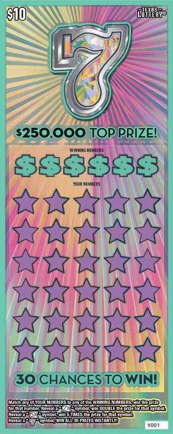 7 scratchcard - game number #2626 - front