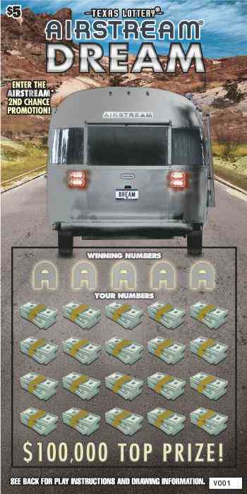 Airstream® Dream scratchcard - game number #2745 - front
