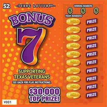 Bonus 7 scratchcard - game number #2546 - front