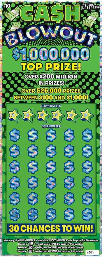 Ca$h Blowout scratchcard - game number #2413 - front