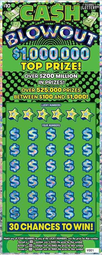 Ca$h Blowout scratchcard - game number #2413 - front