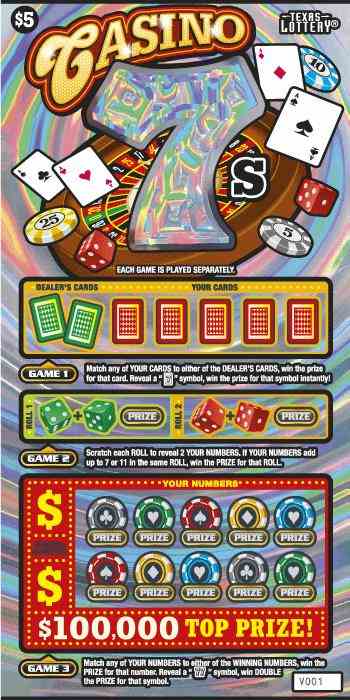 Casino 7S scratchcard - game number #2775 - front