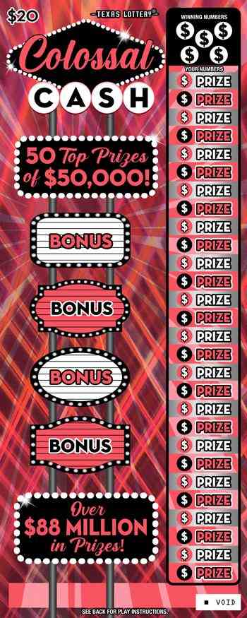 Colossal Cash scratchcard - game number #2630 - front