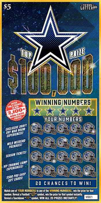 Cowboys scratchcard - game number #2663 - front
