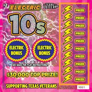 Electric 10S scratchcard - game number #2772 - front