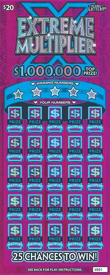 Extreme Multiplier scratchcard - game number #2655 - front