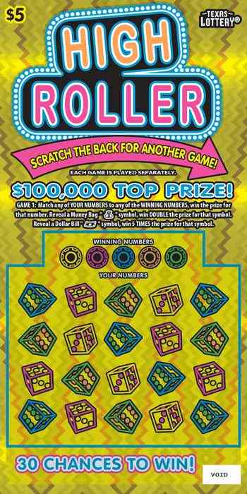 High Roller scratchcard - game number #2540 - front