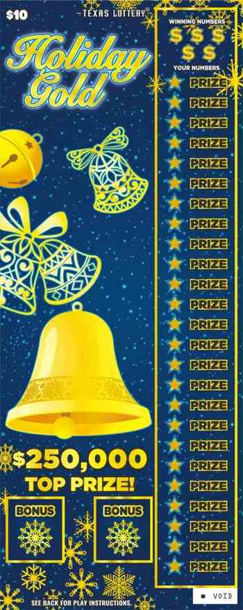 Holiday Gold scratchcard - game number #2607 - front