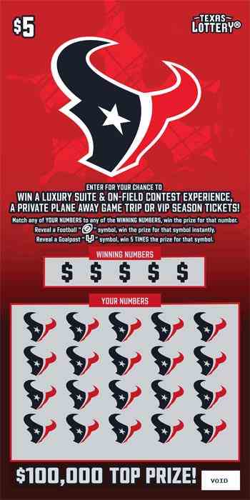 Houston Texans scratchcard - game number #2580 - front