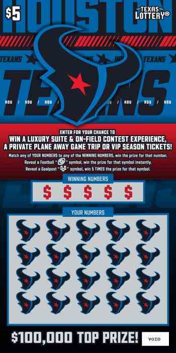 Houston Texans scratchcard - game number #2755 - front