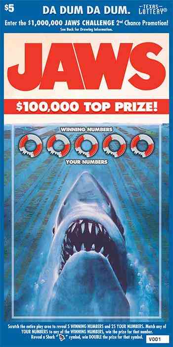 Jaws scratchcard - game number #2657 - front