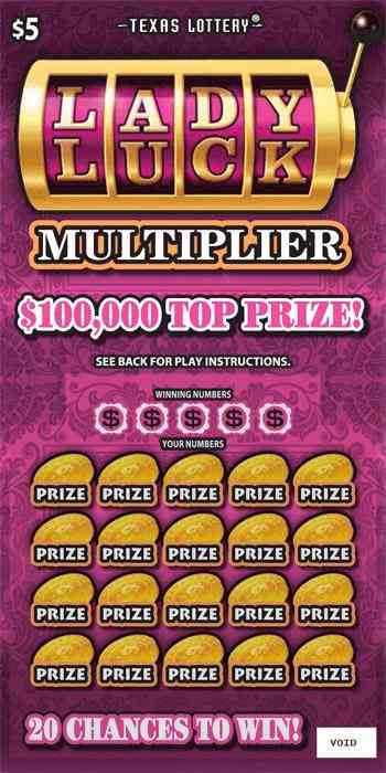 Lady Luck Multiplier scratchcard - game number #2651 - front