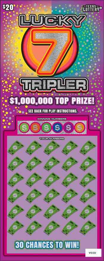 Lucky 7 Tripler scratchcard - game number #2770 - front