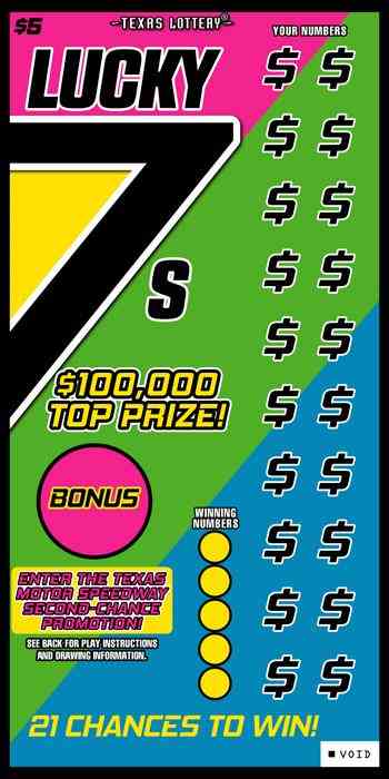 Lucky 7s scratchcard - game number #2559 - front