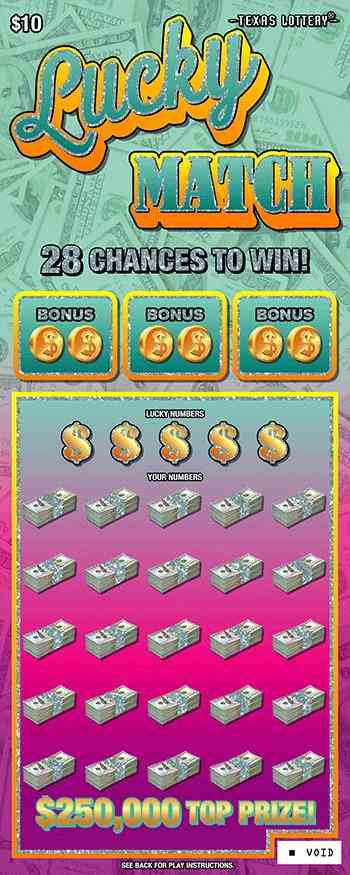 Lucky Match scratchcard - game number #2705 - front