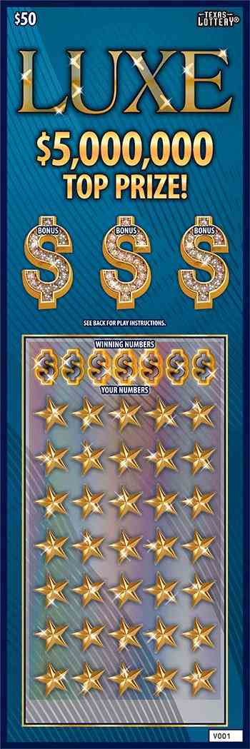 Luxe scratchcard - game number #2548 - front