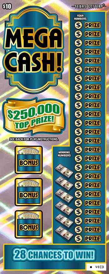 Mega Cash! scratchcard - game number #2733 - front
