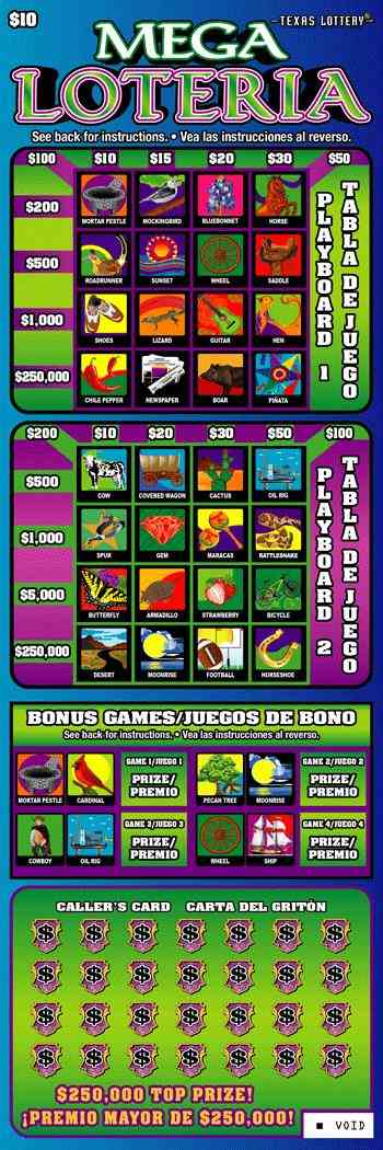 Mega Loteria scratchcard - game number #2669 - front